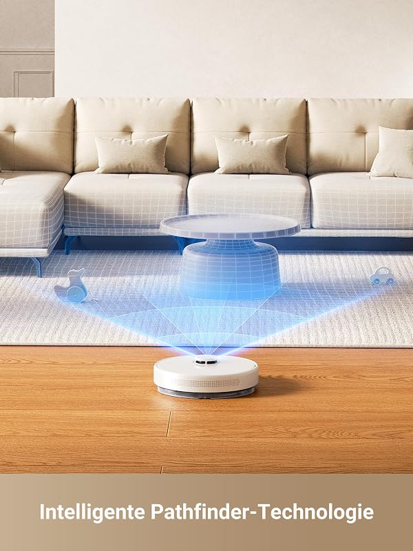 D10 Plus Gen 2 Saugroboter mit Wischfunktion, Automatischer Staubentleerung, Speichert bis zu 90 Tage Staub, LiDAR-Navigation, 6000 Pa Saugkraft für Teppiche und Tierhaare, 285-Minuten-Akku