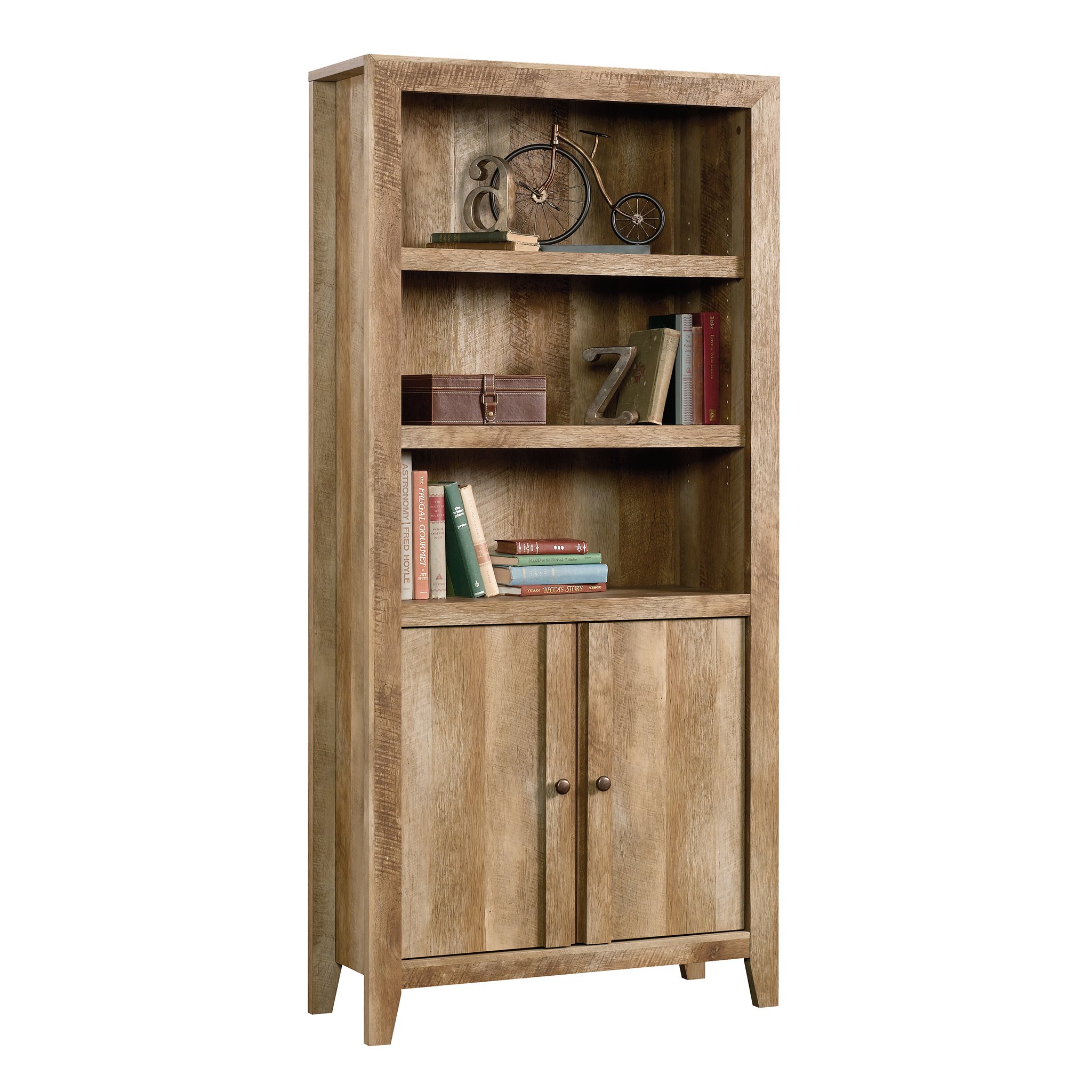 Sauder 420409 Dakota Pass Library with Doors, Craftsman Oak Finish