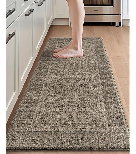 House Of Noa Nama Standing Mat – Anti-Fatigue Cushioned Kitchen Mats For Floor | Ergonomic Bounce-Back Foam Kitchen Mats | Anti-Fatigue Mats For Kitchen & Standing | Ula Calico | 22