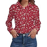 DAOAO Womens Button Down Blouse Long Sleeve Tops for Women Ladies Collared Shirt Dressy Casual Work 2025 Trendy