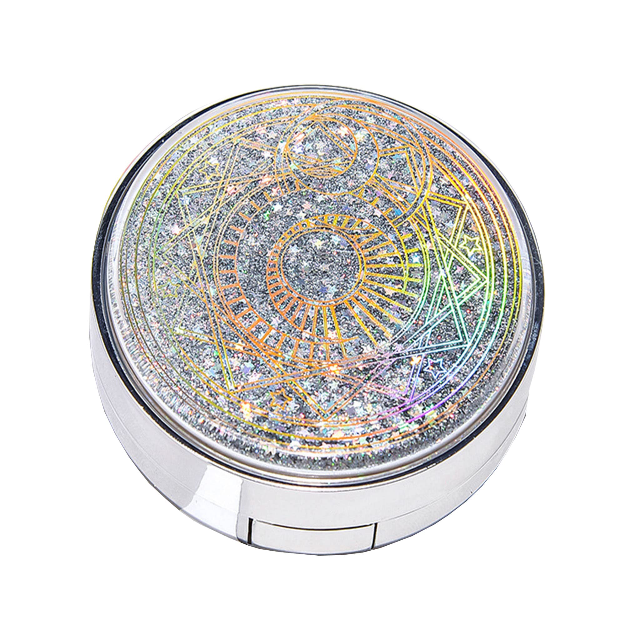 MZSX Travel Contact Lens Cases with Mirror, Magical Girl, Durable, Compact, Portable Soak Storage Kit, Protect Your Eyes, Home Case Easy Carry Mini Box,Tweezers Solution Bottle Lens Container