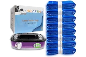 WECATION 8 Pack Cat Litter Refills - 16 Ft Compatible with Your Litter Refill Cartridge