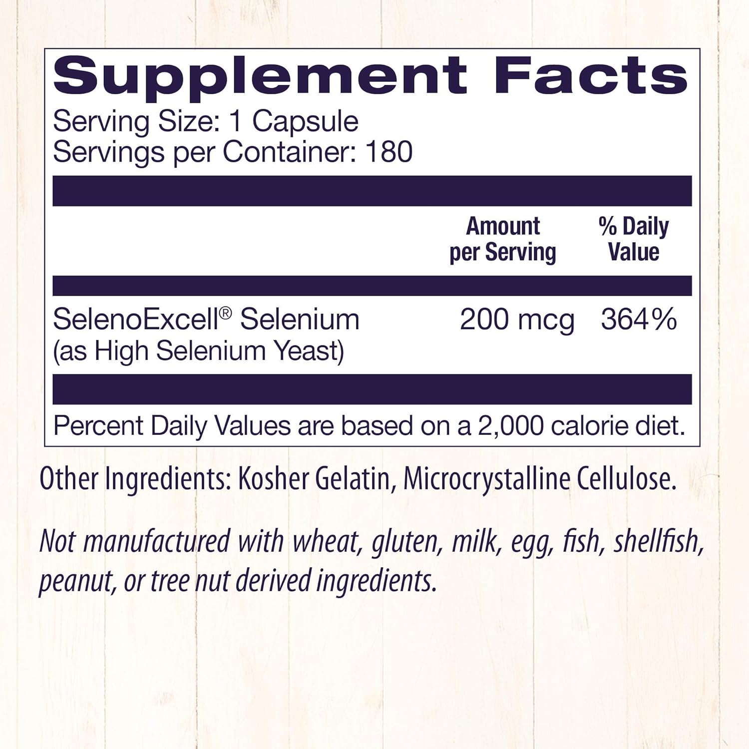 Healthy Origins Selenium Seleno Excel No Fillers 200 MCG, 180 Count, White: Health & Personal Care