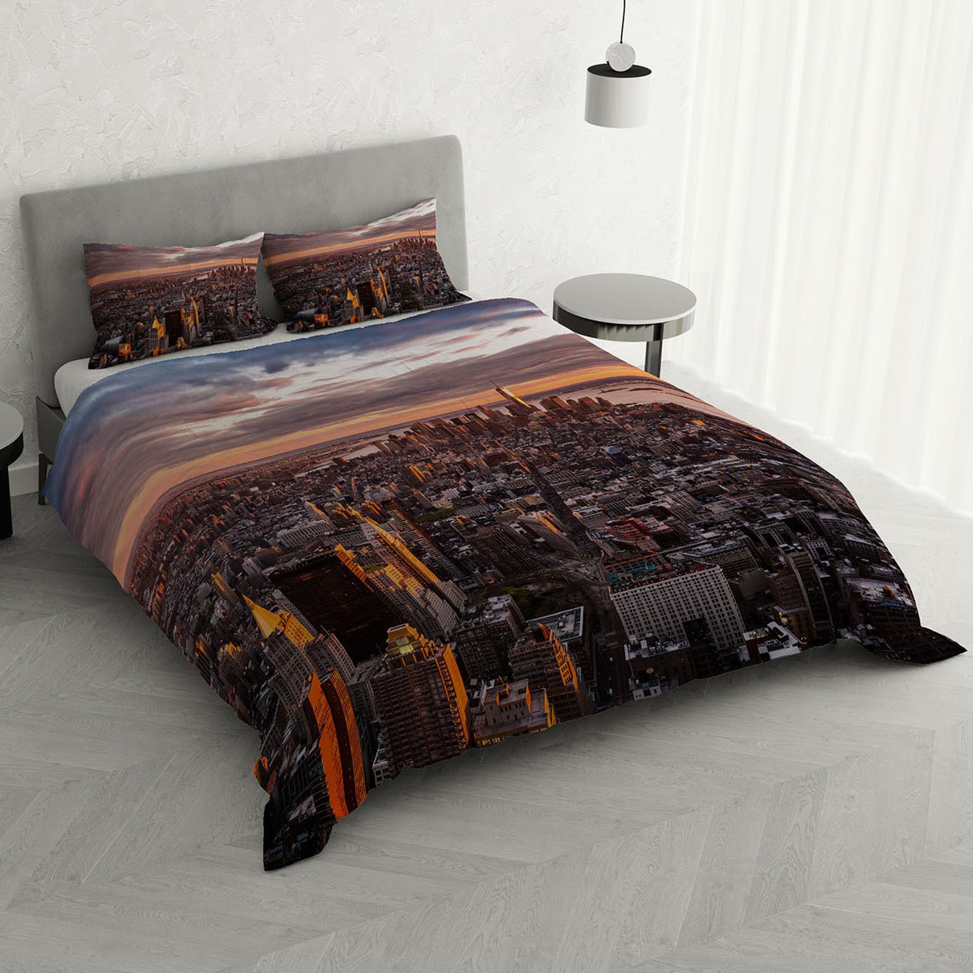 Italian Bed Linen MB HOME ITALY, Goodnight Duvet Cover Set, Manhattan, Double