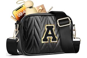 TOPEAST Small Leather Crossbody Bags for Women - Travel Essentials, Christmas Birthday Gifts Quilted Purses Shoulder Handbag