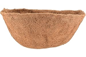 Arcadia Garden Products Extra Durable 1554C 20-inch Coco Liner for Round Hanging Basket Planters, Natural Coconut Fiber Replacement Liner for Garden Outdoor Flower Pots