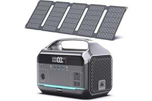 DARAN Portable Power Station with Solar Panel 40W, 288Wh (90,000mAh) LiFePO4 Battery, 350W (600W Peak) Generator, 8.2LB Portable Charger with AC Outlets for Home, Camping, Emergency