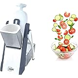 Cook! Safe Slicer Mandolin Vegetable Chopper 30 Settings, Veggie Cutter, French Fry Maker, Chops, Dices and Juliennes for Qui