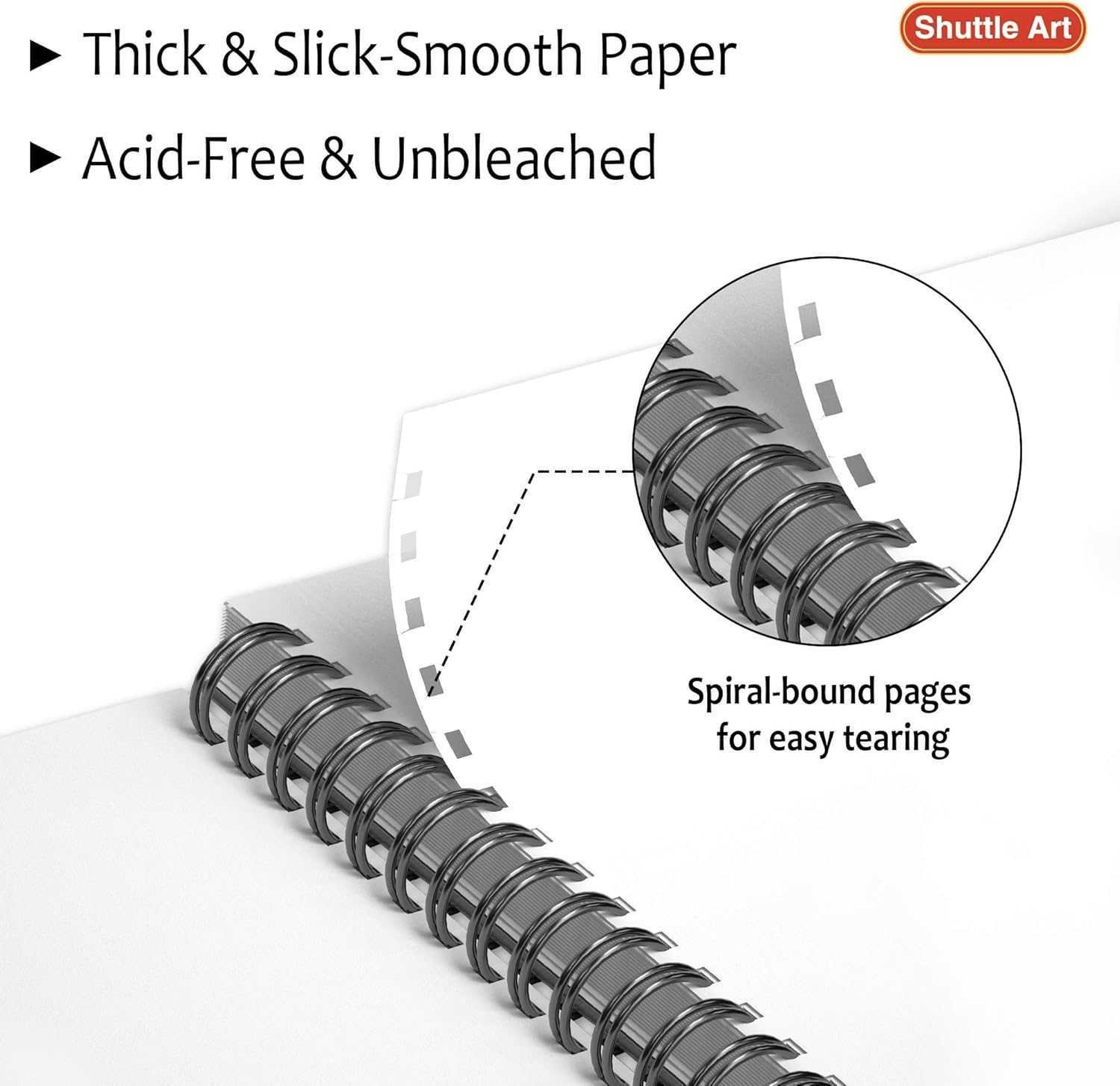Artists Sketch Books, 9 x 12 Shuttle Art 160 Sheets of Sketch Paper pad Ideal for Drawing and School Supplies (2 Pack): Arts, Crafts & Sewing