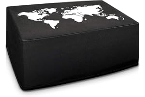 kwmobile Dust Cover Compatible with HP OfficeJet Pro 6000series - Printer Case - White/Black - Travel Outline