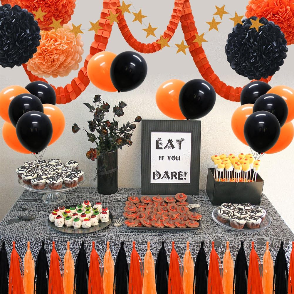41pcs Party Decorations Supplies Kit - Paper Lanterns Balloons Tassels Hanging Garland Banner Tissue Pom Poms Flowers Clover Garland Paper Garland for Baby Showers Bridal Birthday Halloween Events: Home & Kitchen