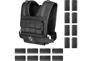 SYKART Weighted Vest Men 35lbs | 45lbs, Weighted Workout Vest With Removable Iron Weights, Weight Vest for Men and Women, Heavy Duty Weighted Exercise Vest for Strength Training Running Walking