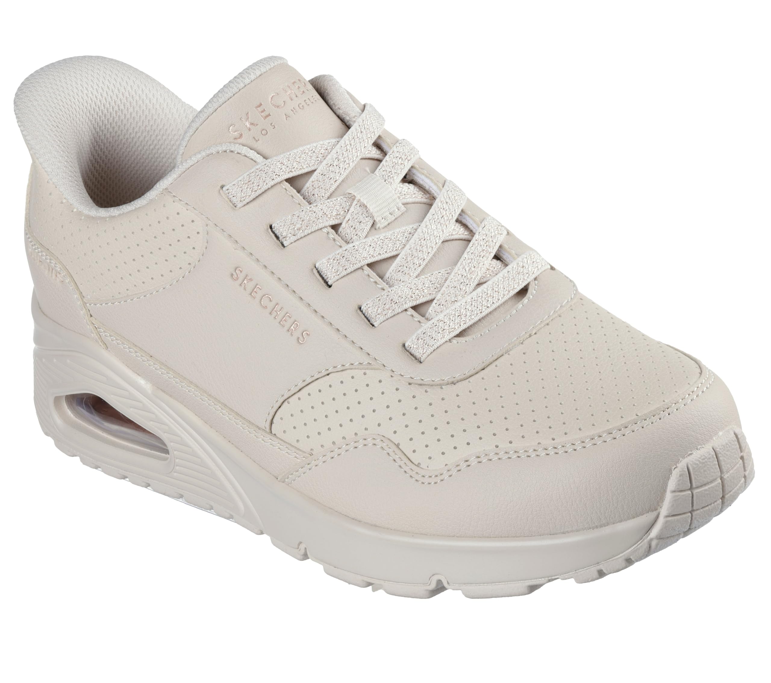 Skechers Women’s Uno-Banksia Luxe Hands Free Slip-ins Sneaker, Off-White, 9.5