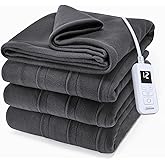 Sunbeam Royal Ultra Fleece Heated Electric Blanket Full Size, 84" x 72", 12 Heat Settings, 12-Hour Selectable Auto Shut-Off, Fast Heating, Machine Washable, Warm and Cozy, Iron
