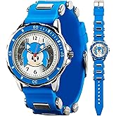 Sonic The Hedgehog Kids Analog Watch - Classic Blue Strap, Time-Teaching Dial, Durable & Water Resistant, Collectible Tin Box Included