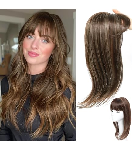 Amazon.com : CurcKua Hair Toppers, 18 Inch Long Human Hair  display picture 3
