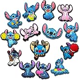 Cartoon DIY Silicone Focal Beads for Pen Making, Cartoon Bead Pen Charms, Keychain Jewelry Craft Kit for Teen Adults (14Pcs Blue)