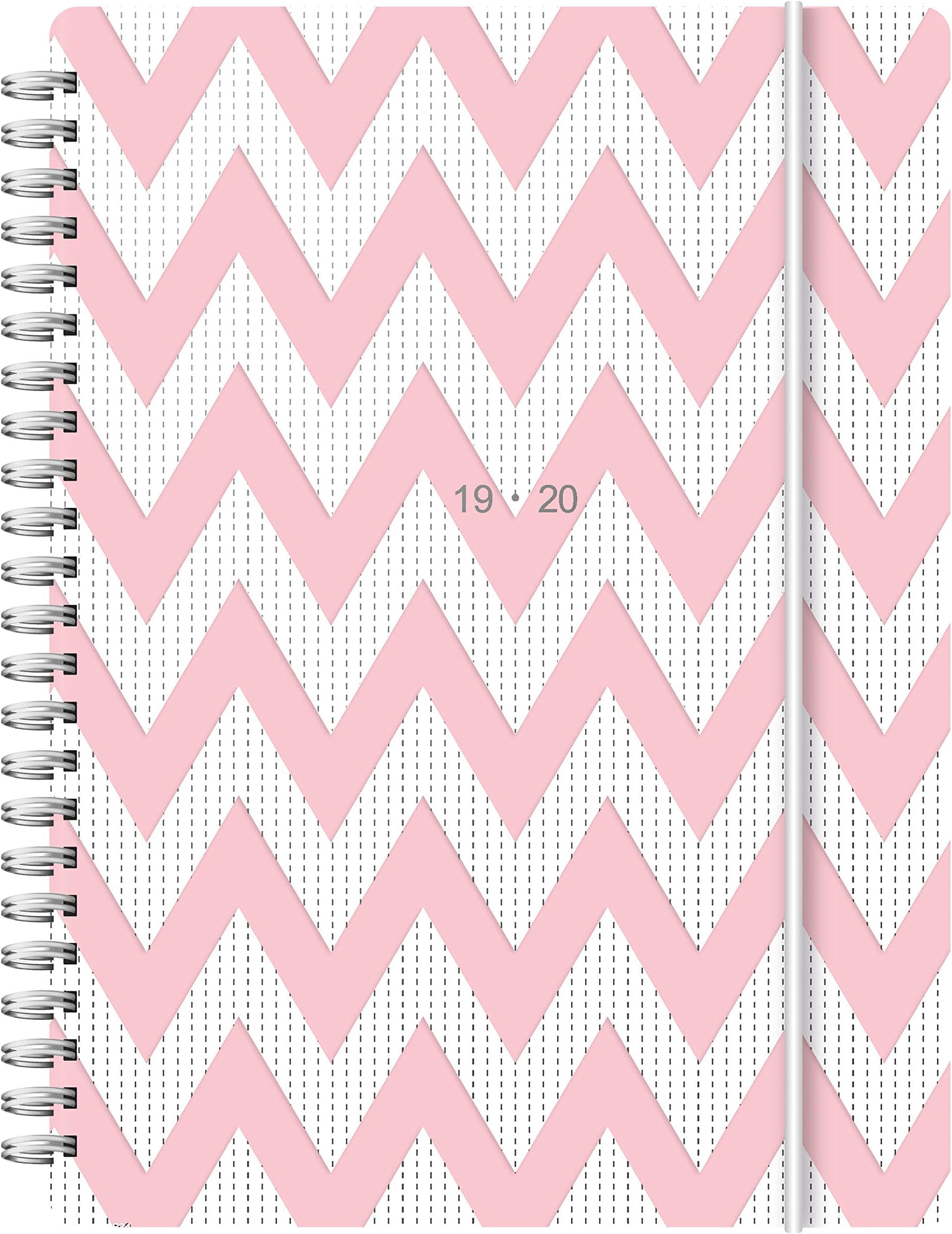 Letts A5 Chevron Week to View 19/20 Academic Diary Pink ,20-031107