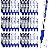 Sayglossy 200 Pack Blue Gel Ink Pens Bulk, 1.0mm Retractable Click Point Ballpoint Pens Smooth Writing with Comfortable Grip for Back to School Office Classroom Business Home Work Supplies