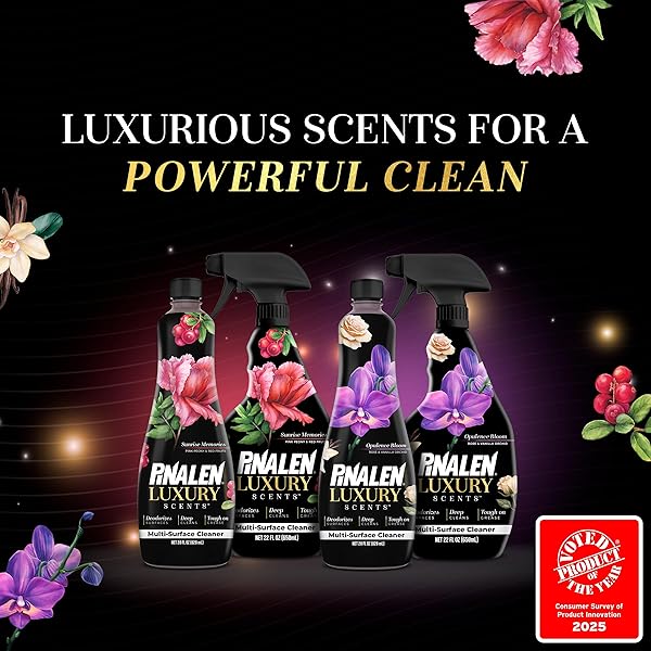 PINALEN LUXURY SCENT MULTIPURPOSE CLEANING SPRAY – OPULENCE BLOOM – 22 FL OZ – ALL PURPOSE CLEANER FOR KITCHEN, BATHROOM & SURFACES