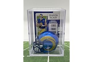 RIDDELL NEW 2020 Los Angeles Rams NFL Helmet Shadowbox w/Matthew Stafford card