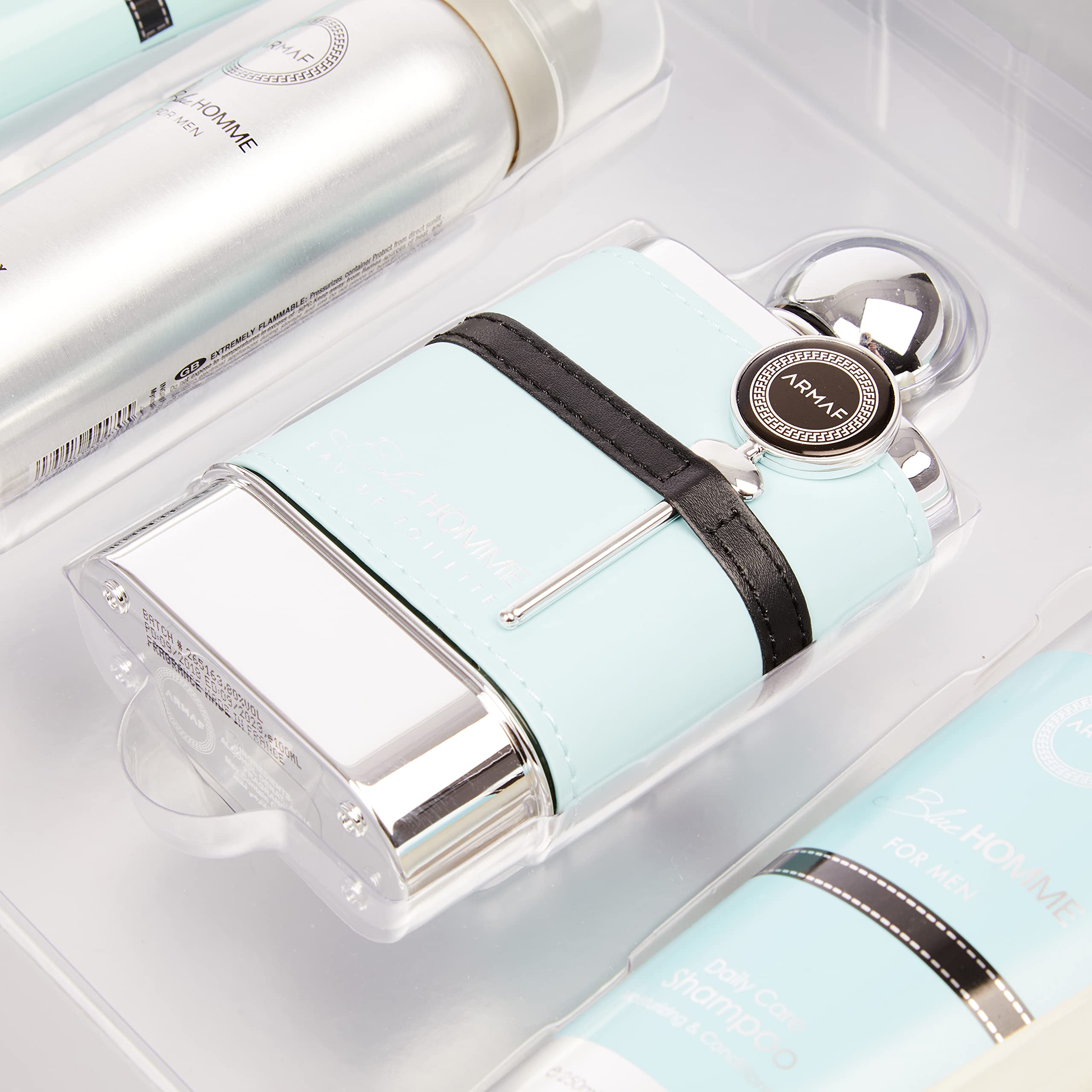 ARMAF Blue Homme 4-Piece Set for Men (3.4 Oz Eau De Toilette + 3.4 Oz Body Lotion + 1.7 Oz Body Spray + 8.4 Oz Body Mist)