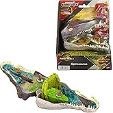 Mattel Jurassic World Rebirth Micro Adventure Playset, Spinosaurus Head Opens to 4 Interactive Features, 3 Micro Figures, Din