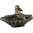 Top Collection Mermaid Shell Jewelry Tray- Mythical Dish in Premium Cold Cast Bronze- 4.75-Inch Collectible Personal Ornament Plate
