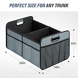 Simple Deluxe Car Trunk Organizer, 2 Compartments