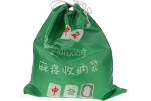 TOBBOMEY Reusable Drawstring Mahjong Tiles Storage Bag Lightweight Organizer Pouch for Safe Transport and