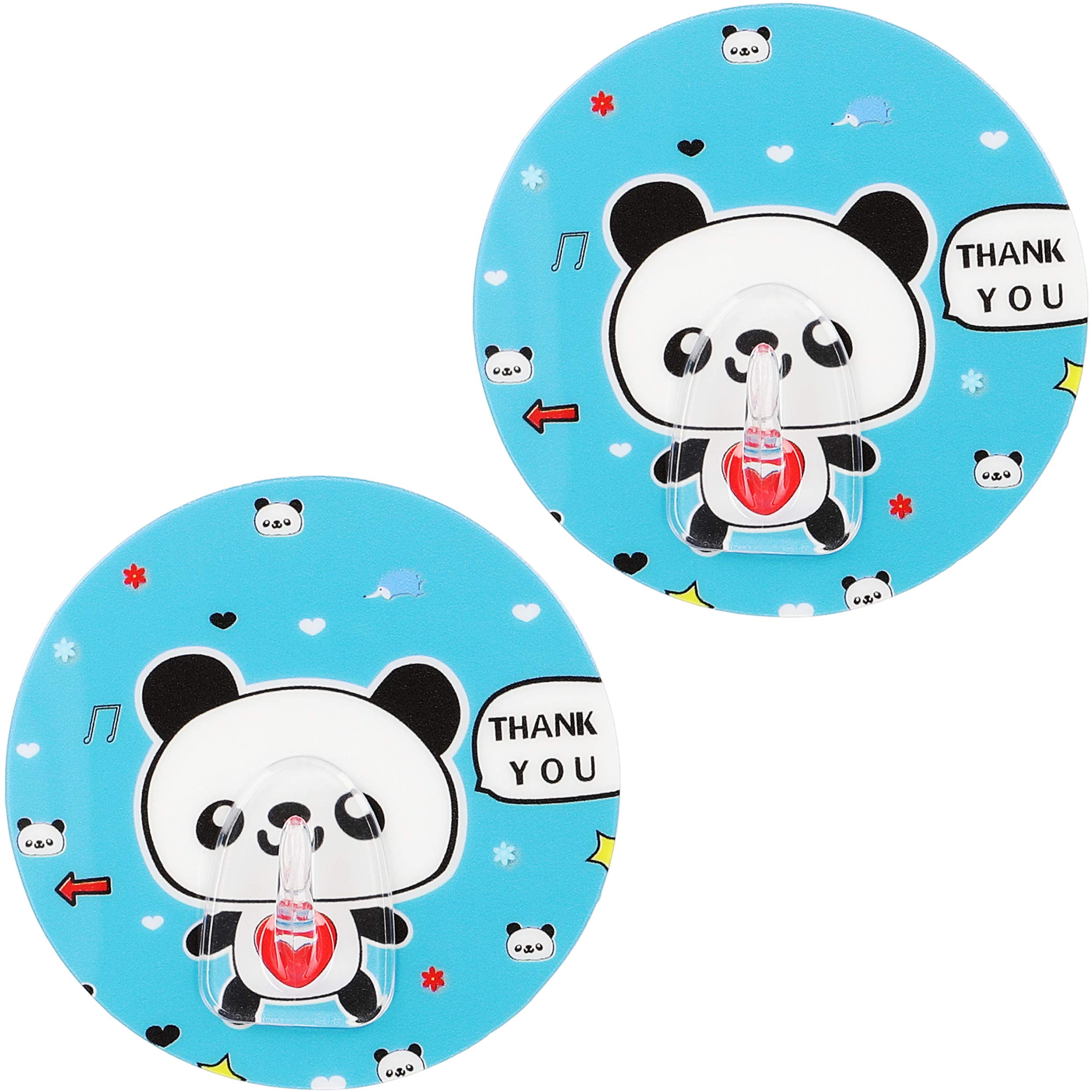 mumbi Hand Towel Rail Self-Adhesive Plastic Panda Set of 2