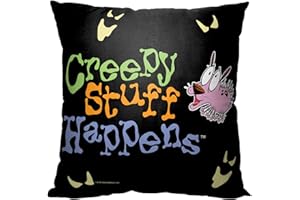 Northwest Cartoon Network's Courage The Cowardly Dog Pillow, 18" x 18", Creepy Stuff Happens