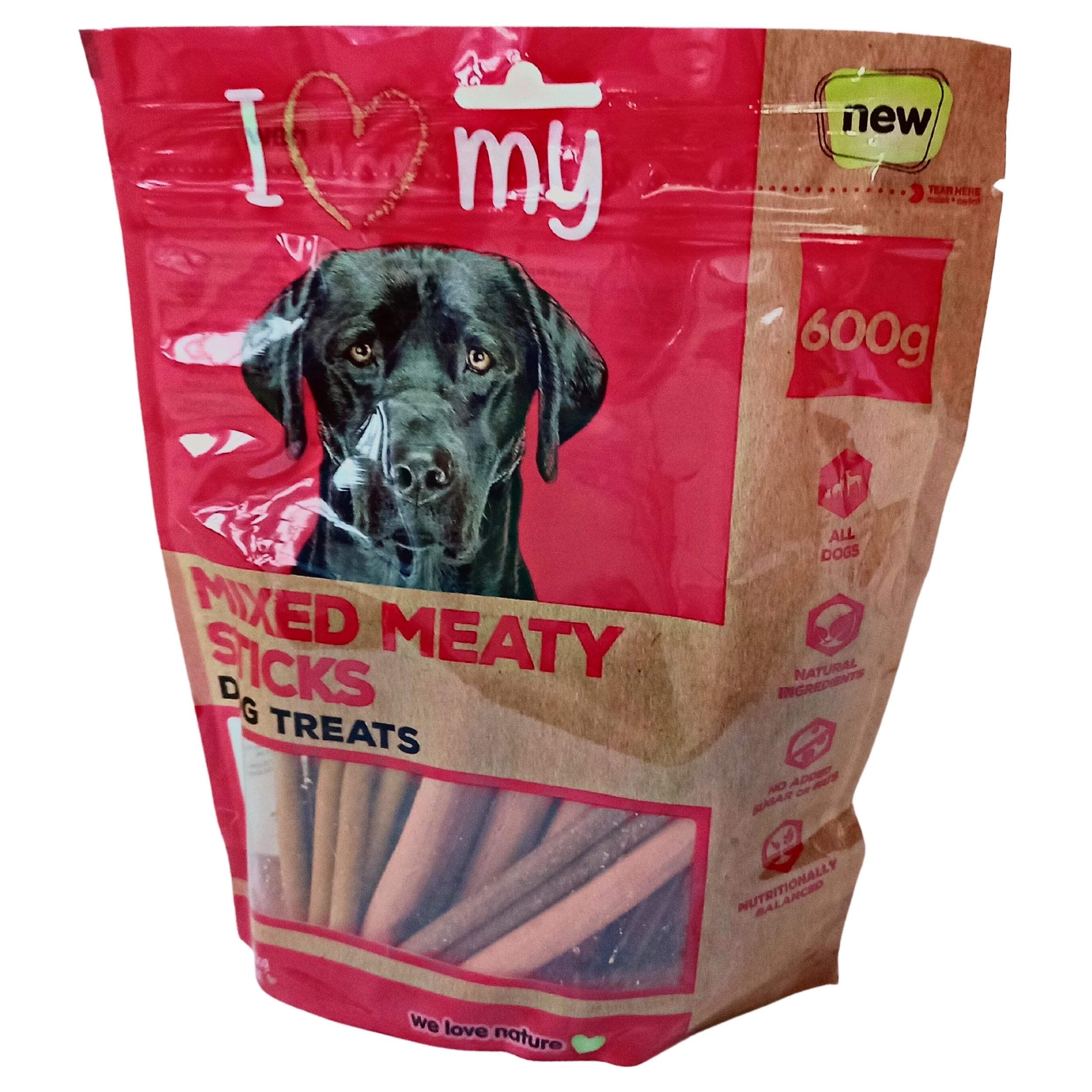 I Love My Dog Mixed Meaty Sticks (600g)