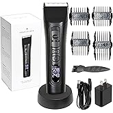 Brio Beardscape V1 Cordless Beard Trimmer for Men with Ceramic Blade, Black | Beard Trimmer, interchangeable guards, Low-Friction, Precision Grooming for Beard &amp; Body 4-Hour Battery Time