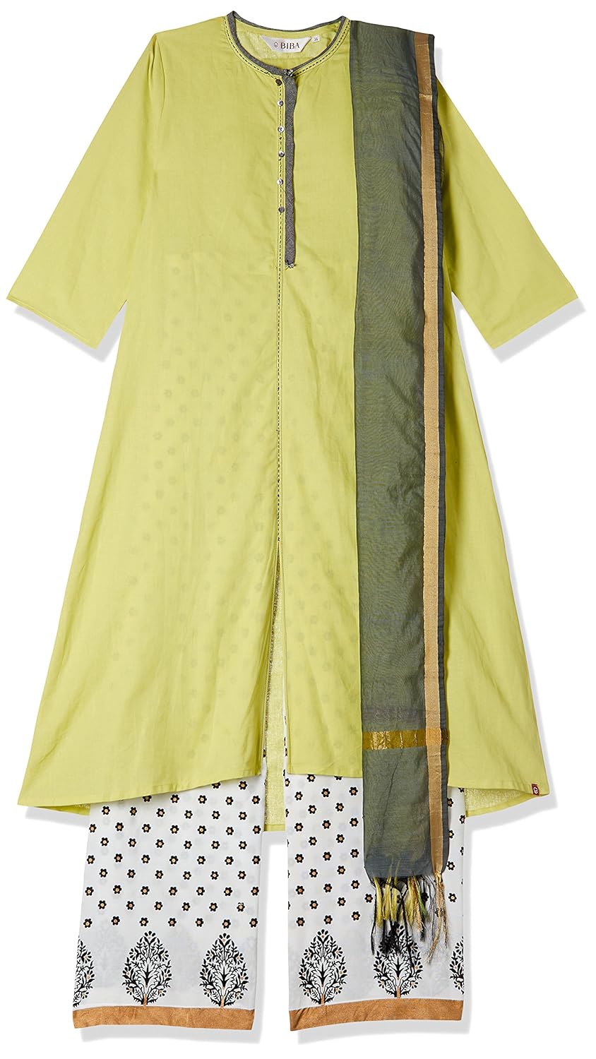 biba women's asymmetrical hemline salwar suit