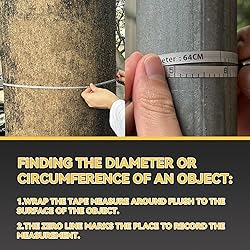 Pi Diameter Circumference Tape Measure - Imperial