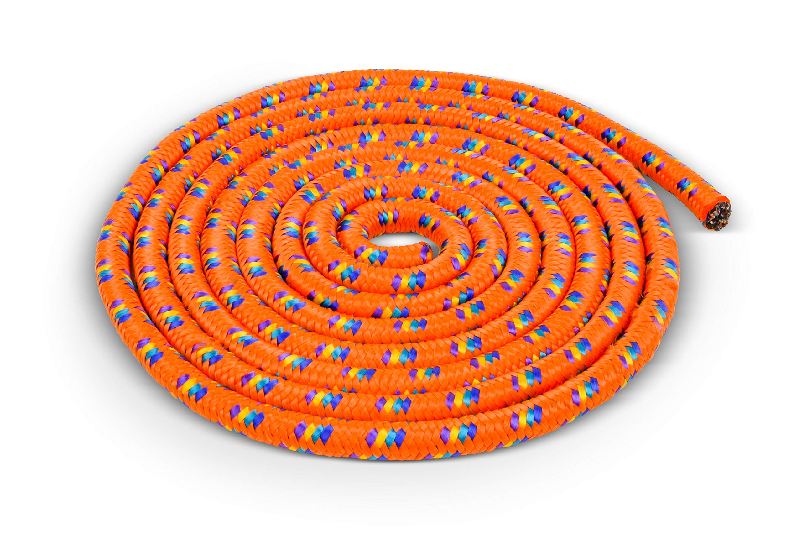 Beautiful coloured skipping rope - 3 m - Orange colour