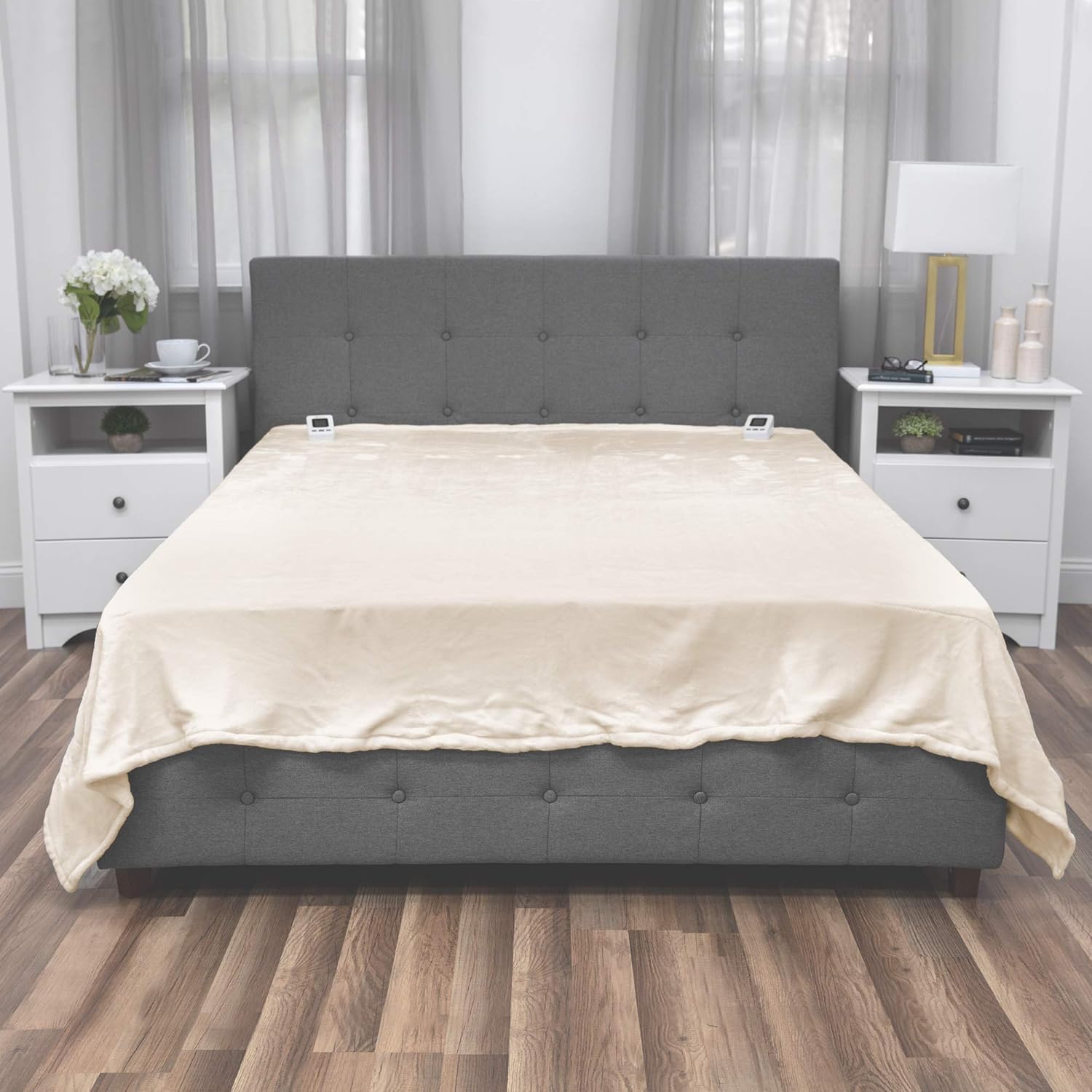 SensorPedic Heated Electric Blanket with SensorSafe, King, Ivory: Home & Kitchen