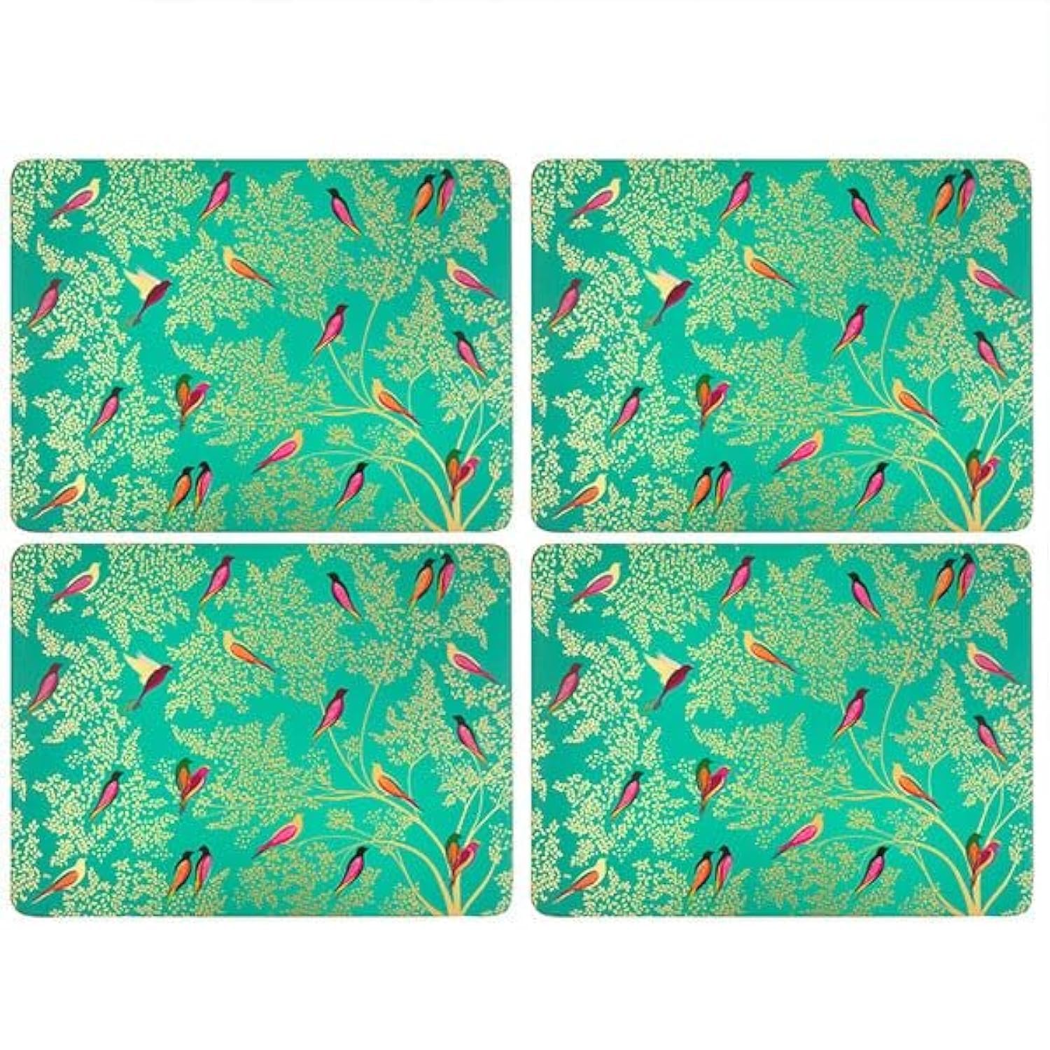Portmeirion Pimpernel Sara Miller Chelsea Green Birds Large Place mats Set of 4