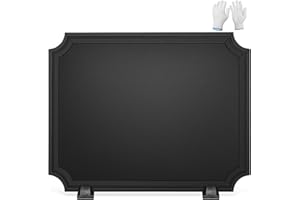 INNO STAGE 24 Inch Fireback for Fireplace- Iron Fireplace Back Plates with Feet, Fireplace Wall Protection, Fireplace Heat Reflect, Black