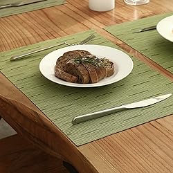 Leetaltree Pea Green Placemats Set of 6 - Heat