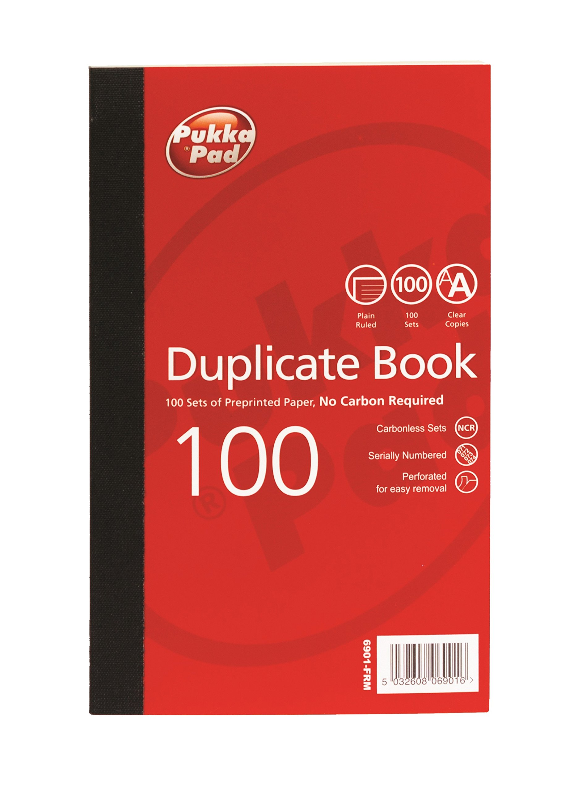 Pukka Pads 6901-FRM Value 216x130mm Plain Ruled Duplicate Book (Pack of 5)