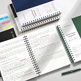 EMSHOI A4 Notebook 300 Pages Spiral 100gsm PVC Cover 21.5x27.9cm Coffee view 6