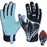 GIAMZONP Youth Football Gloves, Kids Receiver Gloves with Sticky Grip, Flag Football Glove, Best Gift for Boys Girls Ages 8–12