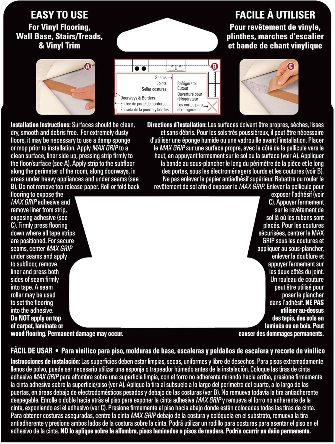 QEP 50-540 Double-Sided Acrylic Adhesive Strip for Vinyl, 1-7/8-Inch X 50 Feet: Home Improvement