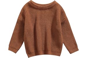 YOKJZJD Infant Toddler Baby Girl Boy Knit Sweater Warm Sweatshirt Long Sleeve Shirt Tops Knitted Fall Winter Clothes