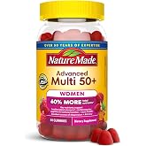 Nature Made Advanced Multivitamin Gummies 50+ for Women, 84 Multi Vitamins | Womens Multivitamins Gummies with Magnesium Citrate, Vitamin D3, Zinc, Calcium and All 8 B Vitamins, 28 Day Supply