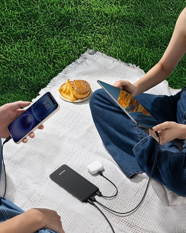 Bateria externa usb c power bank 26800mah bateria portátil carregador portátil móvel de carregamento rápido com 4 saídas de portas e inteligentes e 3 entradas compatíveis com telefone 13/12 samsung e smartphone