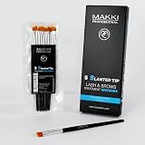 Makki 5pc Slanted Stiff Flexible Tip Brush Applicators Eyelash Eyebrow Tint view 3
