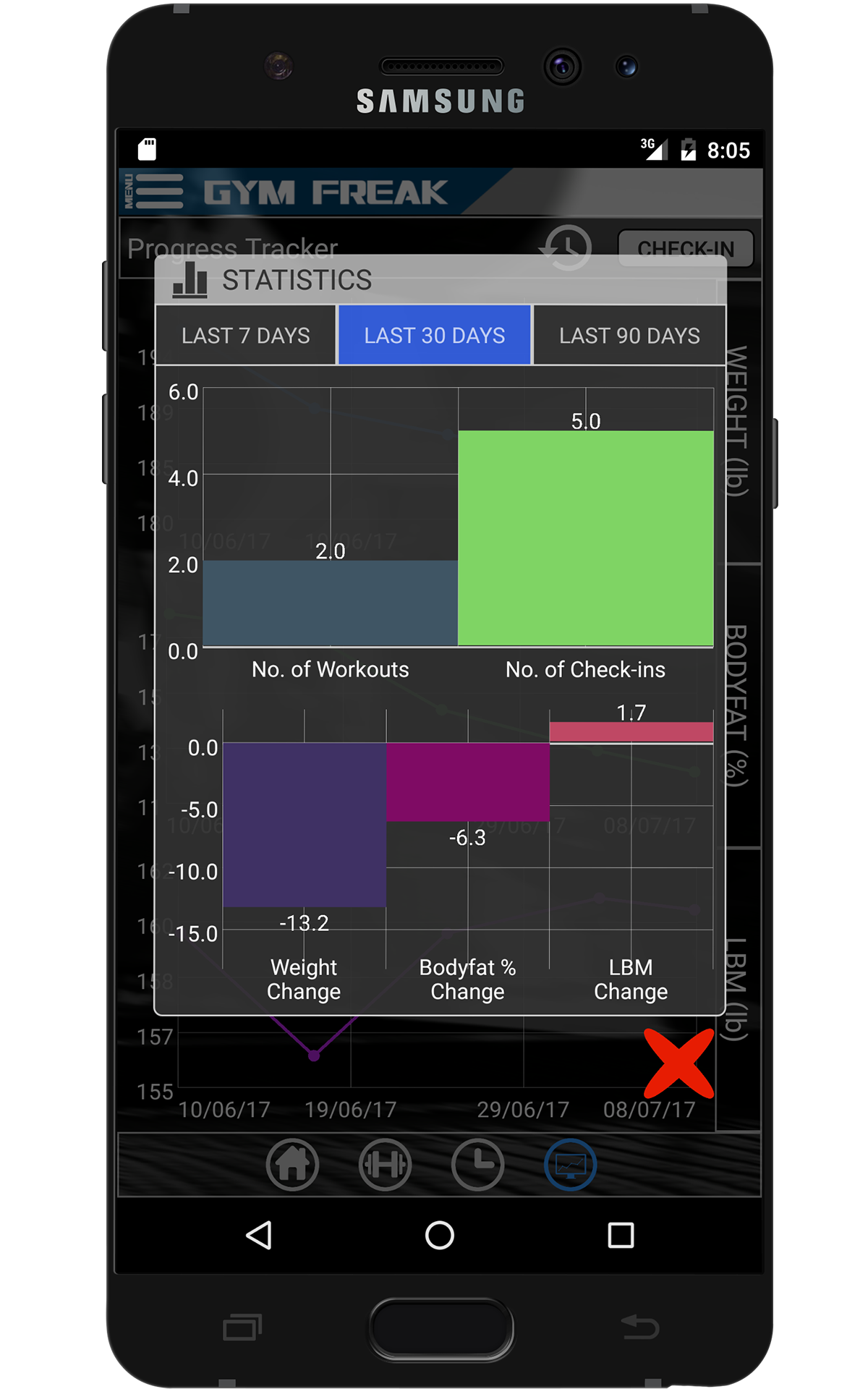 Gym Freak Workout and Body Composition Journal Apps & Games